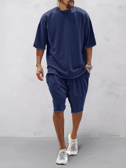 Heren - Casual Loose Fit Sportset - Ademend Materiaal - Zomer Activewear - COMFORTSET