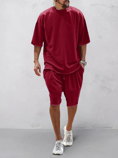 Heren - Casual Loose Fit Sportset - Ademend Materiaal - Zomer Activewear - COMFORTSET