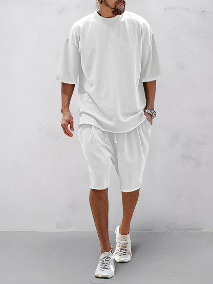 Heren - Casual Loose Fit Sportset - Ademend Materiaal - Zomer Activewear - COMFORTSET