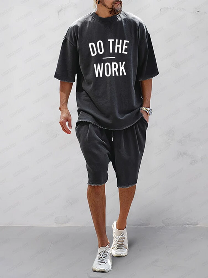 Heren - Casual Loose Fit Sportset - Ademend Materiaal - Zomer Activewear - COMFORTSET