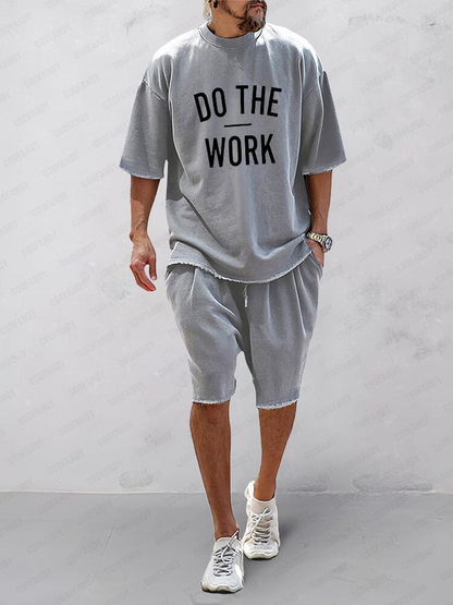 Heren - Casual Loose Fit Sportset - Ademend Materiaal - Zomer Activewear - COMFORTSET