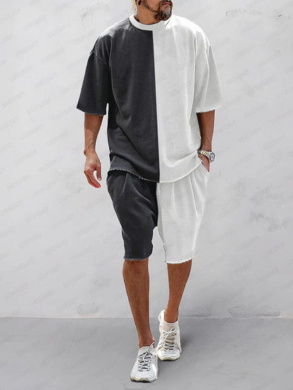 Heren - Casual Loose Fit Sportset - Ademend Materiaal - Zomer Activewear - COMFORTSET