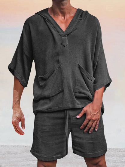 Heren - Casual Linnen Set - Ademend Material - Zomer Loungekleding - ARMIN SET