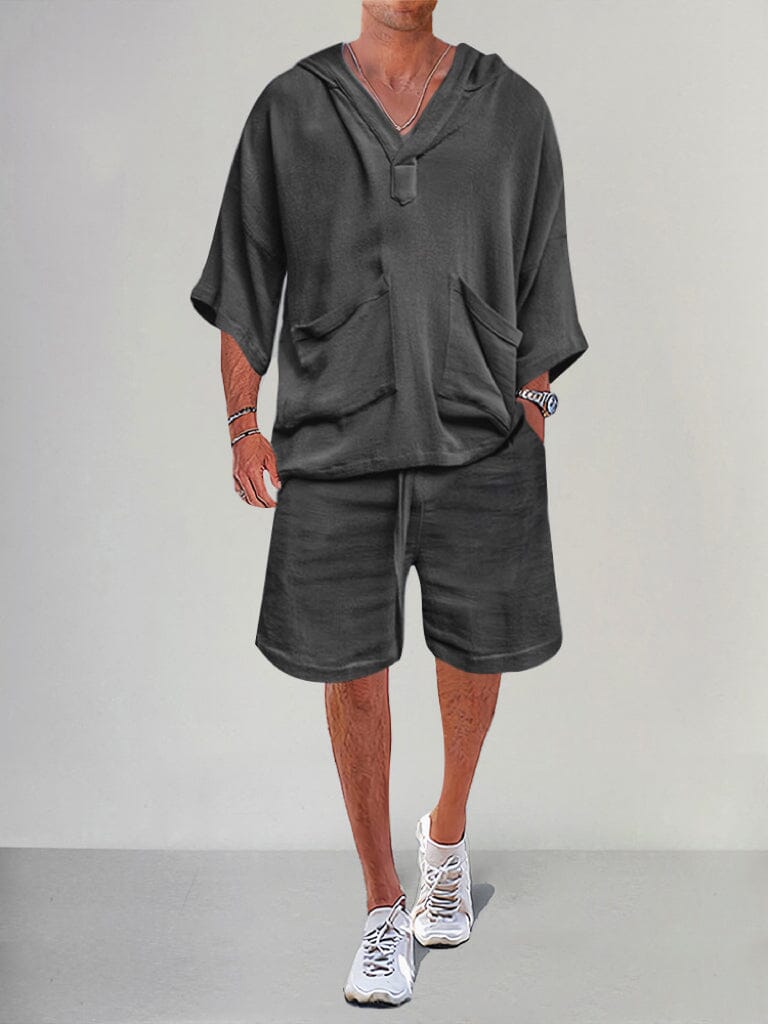 Heren - Casual Linnen Set - Ademend Material - Zomer Loungekleding - ARMIN SET