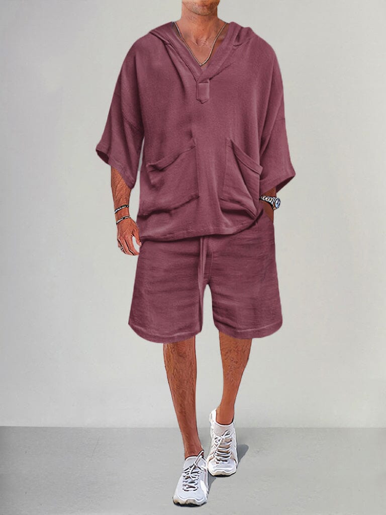 Heren - Casual Linnen Set - Ademend Material - Zomer Loungekleding - ARMIN SET
