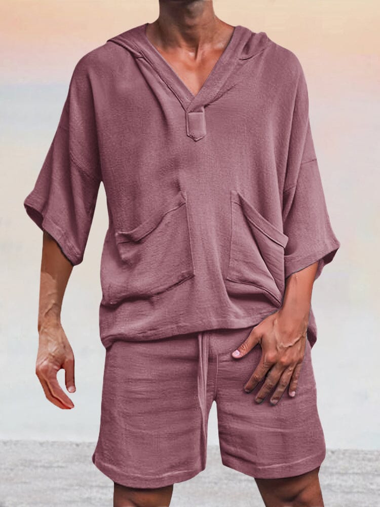 Heren - Casual Linnen Set - Ademend Material - Zomer Loungekleding - ARMIN SET