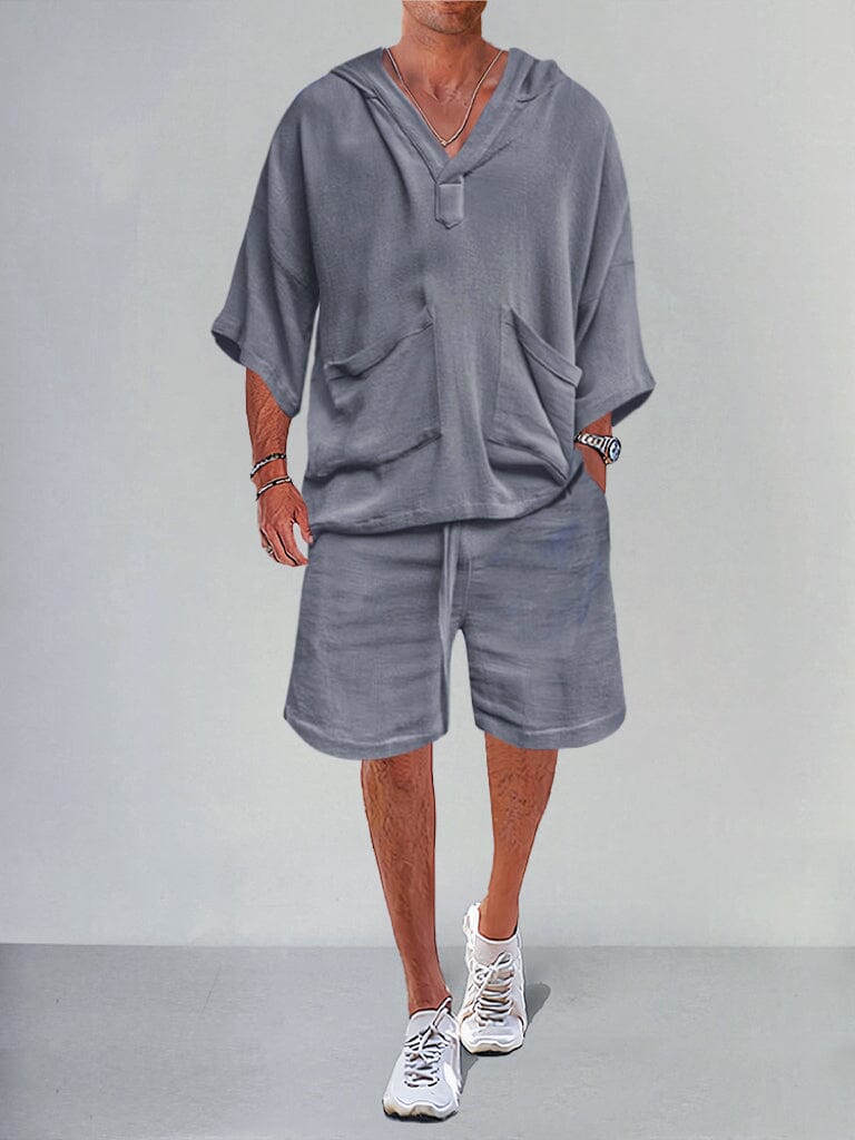 Heren - Casual Linnen Set - Ademend Material - Zomer Loungekleding - ARMIN SET