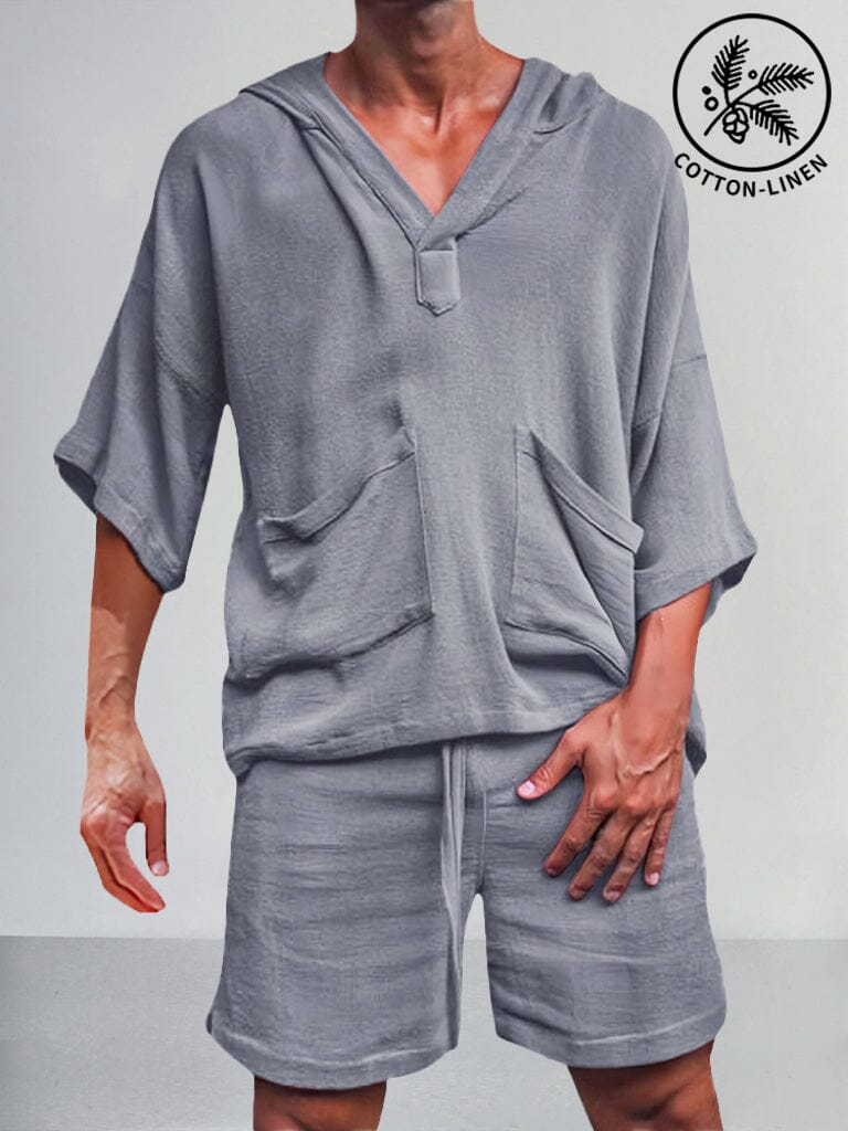 Heren - Casual Linnen Set - Ademend Material - Zomer Loungekleding - ARMIN SET