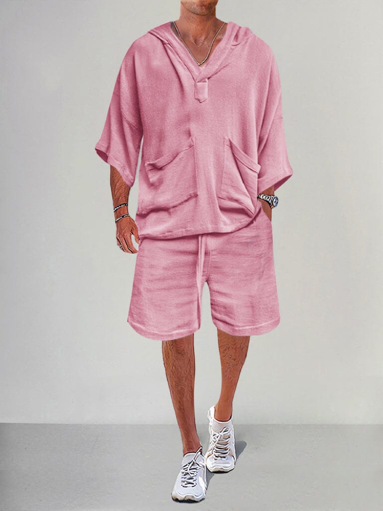Heren - Casual Linnen Set - Ademend Material - Zomer Loungekleding - ARMIN SET