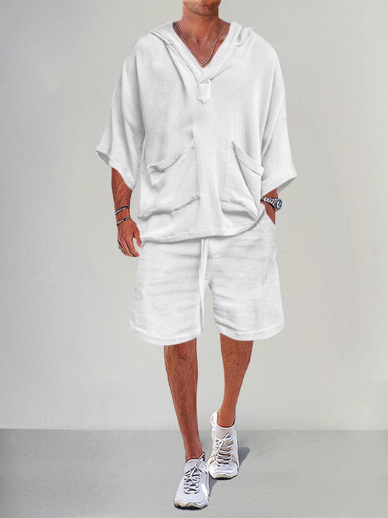 Heren - Casual Linnen Set - Ademend Material - Zomer Loungekleding - ARMIN SET