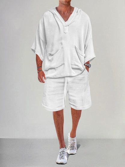 Heren - Casual Linnen Set - Ademend Material - Zomer Loungekleding - ARMIN SET
