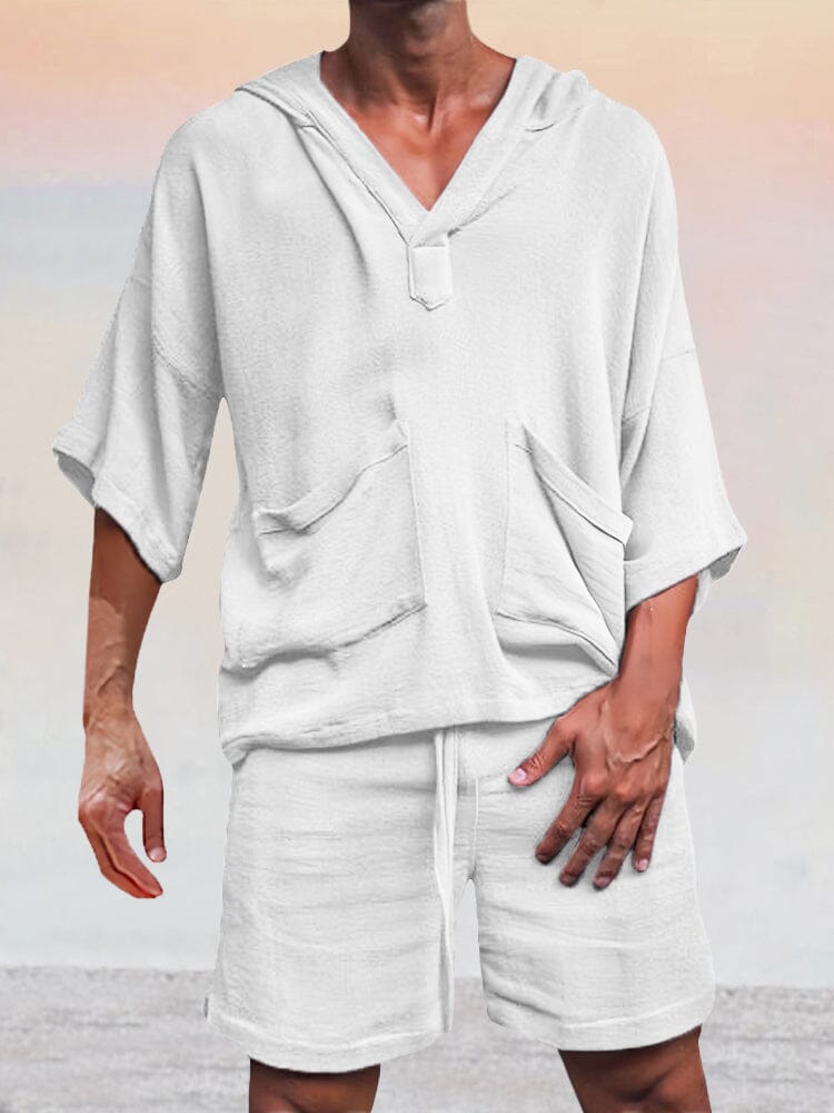 Heren - Casual Linnen Set - Ademend Material - Zomer Loungekleding - ARMIN SET