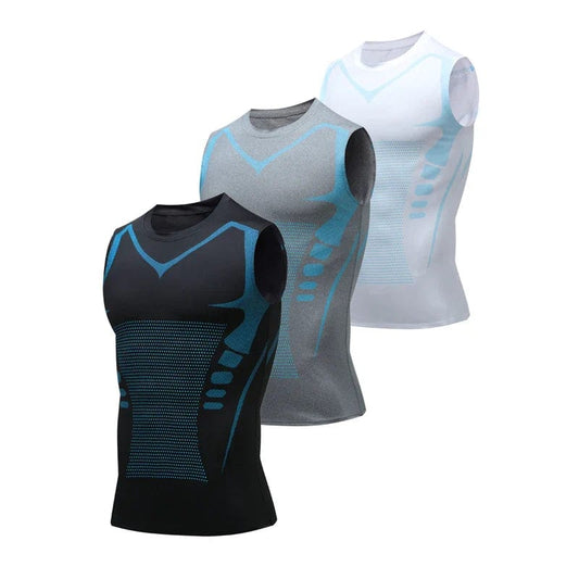 Heren - Compressie Afslankvest - Ademend Materiaal - Fitness Ondersteuning - CORE SHAPE