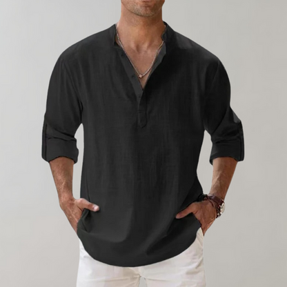 Sander | Oversized Linnen Overhemd voor Mannen met Relaxte Pasvorm 3