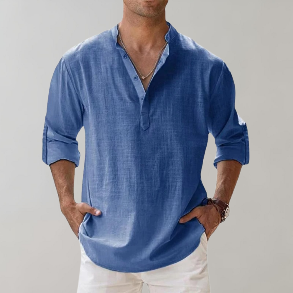 Sander | Oversized Linnen Overhemd voor Mannen met Relaxte Pasvorm 4