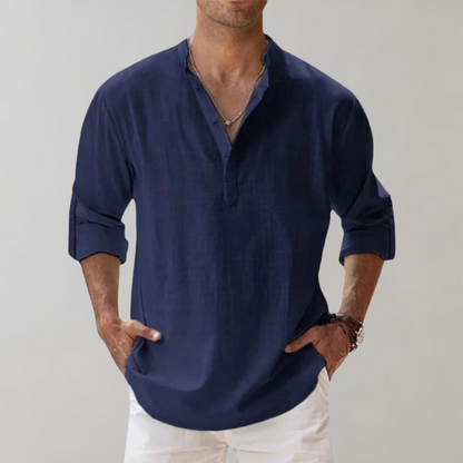 Sander | Oversized Linnen Overhemd voor Mannen met Relaxte Pasvorm 6