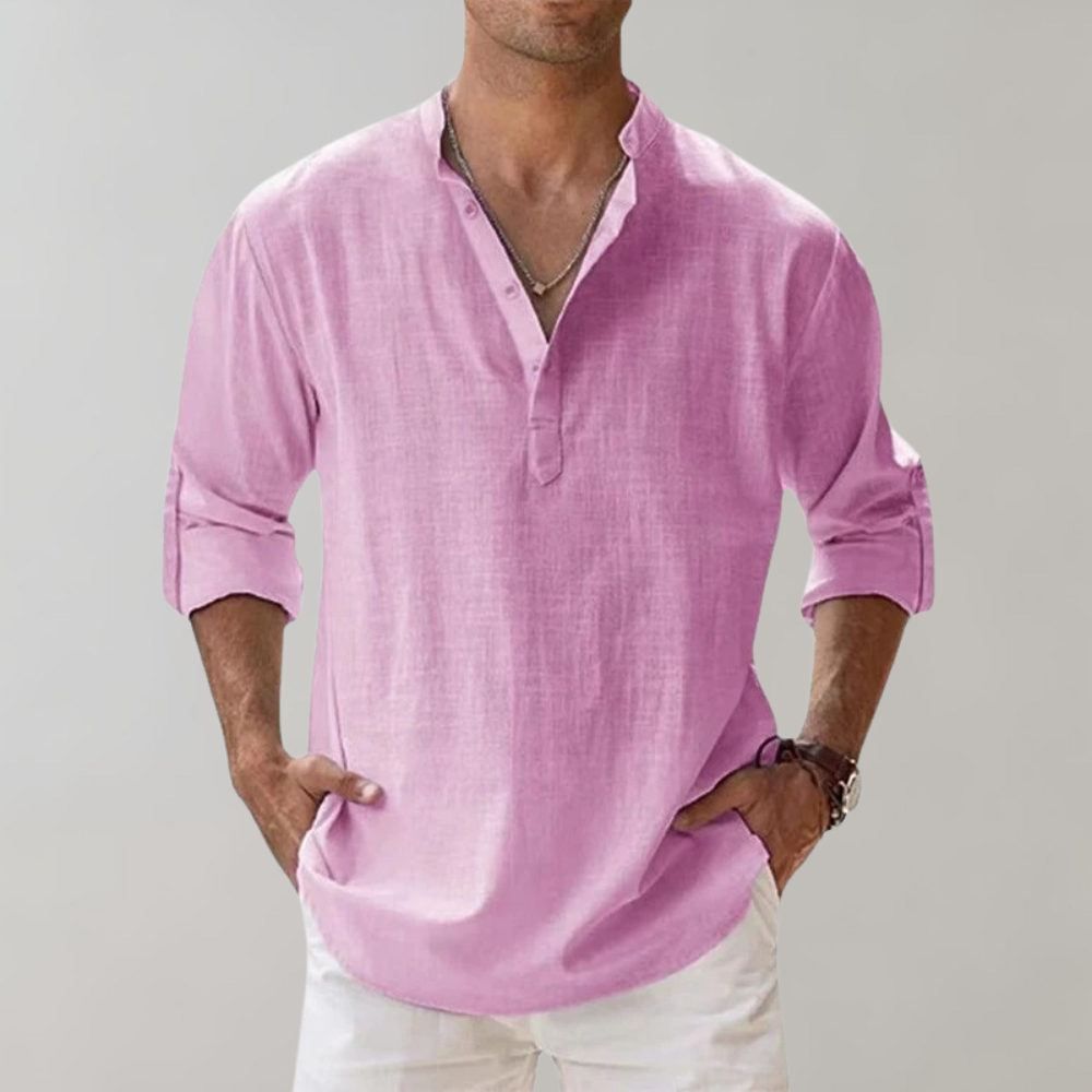 Sander | Oversized Linnen Overhemd voor Mannen met Relaxte Pasvorm 7