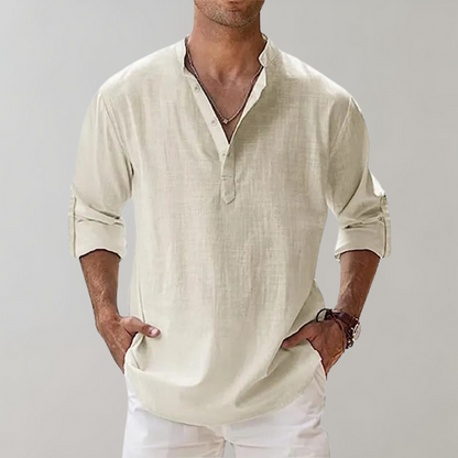 Sander | Oversized Linnen Overhemd voor Mannen met Relaxte Pasvorm 8