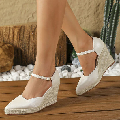 Vrouwen - Boho Sleehak Sandalen - Hoogwaardig PU-Leer - Comfortabele Zomerschoenen - RALUCA