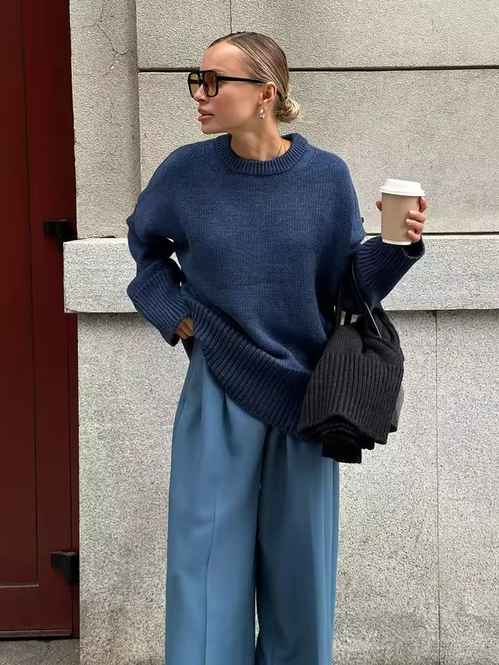Trui - Dames - Oversized Pasvorm Lange Mouwen Ronde Hals - Oversized Trui Dames - Nova