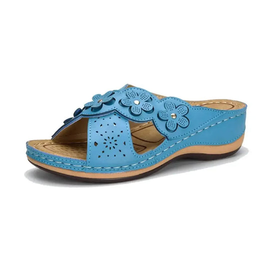 Orthopedische dames sandalen met bloemenmotief en stevig voetbed – FLORA COMFORT