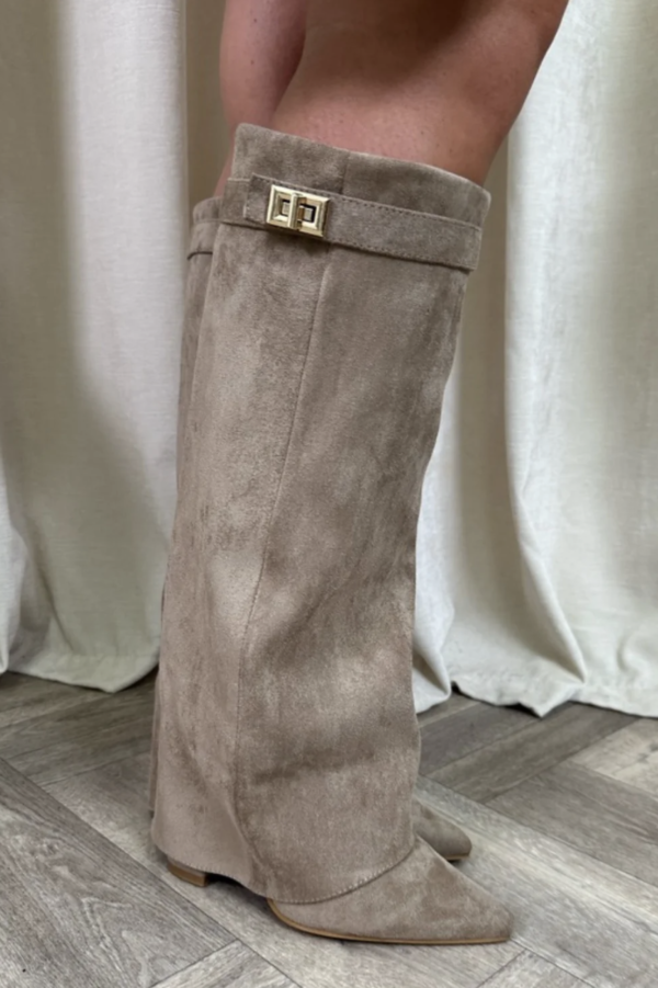 Kniehoge Laarzen - Dames - Suede - Brede Pasvorm - Elara