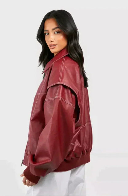 Bomberjas - Vrouwen - Leer - Dames Bomber - Moderne Bomber