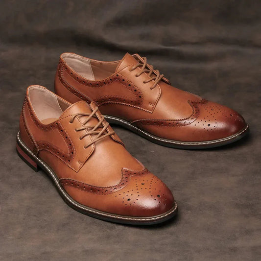 Veterschoenen - Heren - Leren - Wingtip Brogue Oxford - Aurelio