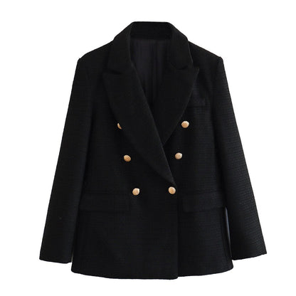 Blazer - Dames - Gestructureerde Stof - Stijlvolle Buitenwear - THAÏNA