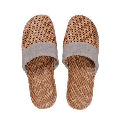 Uniseks - Geweven Linnen Pantoffels - Ademend en Lichtgewicht - Comfortabele Boho-Stijl - WILLOW