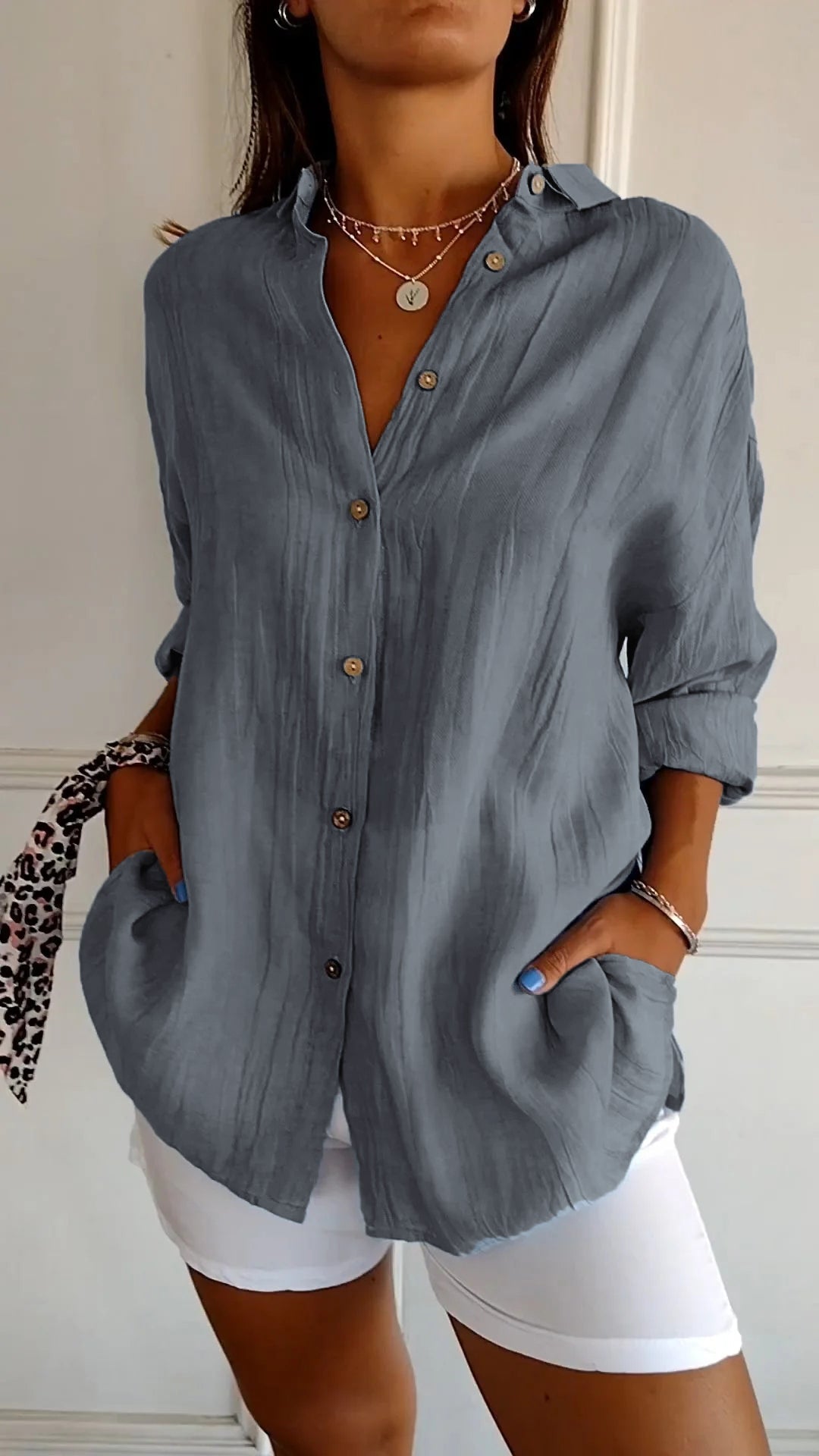 Sophie | Casual Knopshirt voor Dames met Losse Pasvorm 10