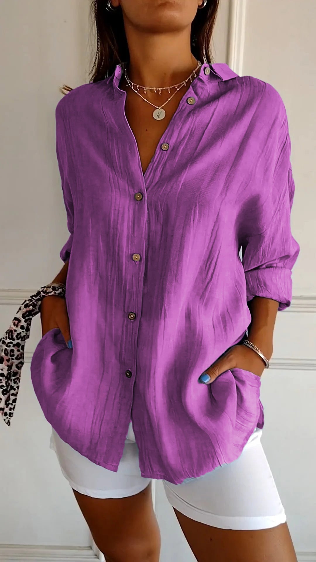 Sophie | Casual Knopshirt voor Dames met Losse Pasvorm 11