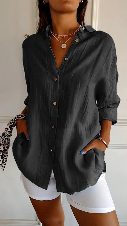 Sophie | Casual Knopshirt voor Dames met Losse Pasvorm 12