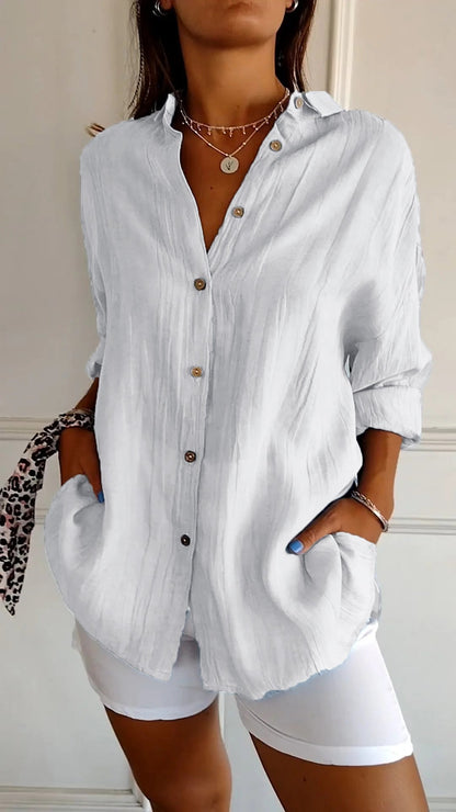 Sophie | Casual Knopshirt voor Dames met Losse Pasvorm 13