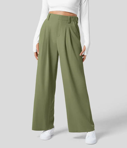 Sophie | Chique High-Waisted Broek met Wijde Pijpen voor Dames 0
