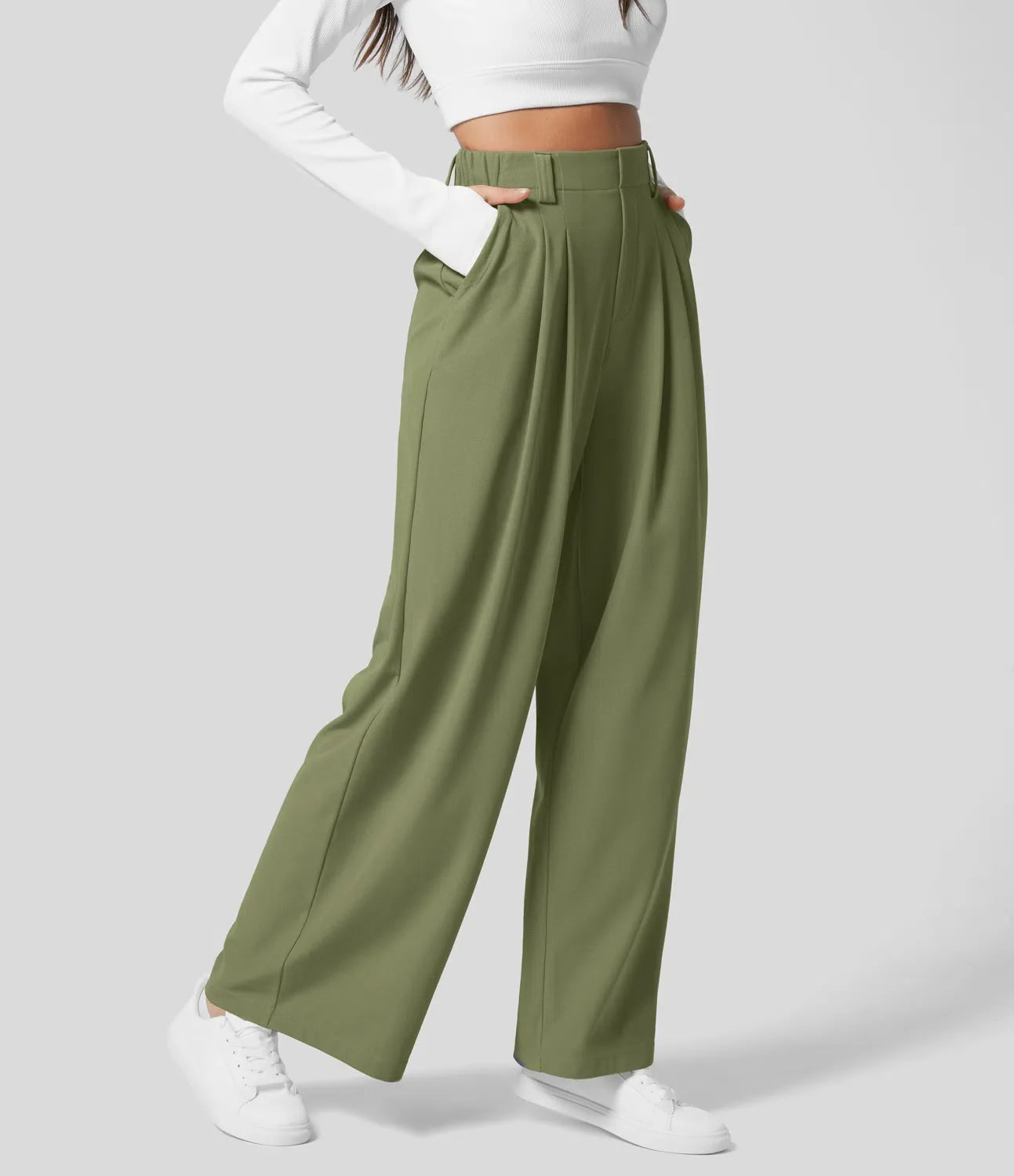 Sophie | Chique High-Waisted Broek met Wijde Pijpen voor Dames 1