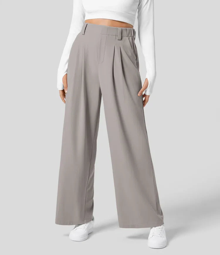Sophie | Chique High-Waisted Broek met Wijde Pijpen voor Dames 11