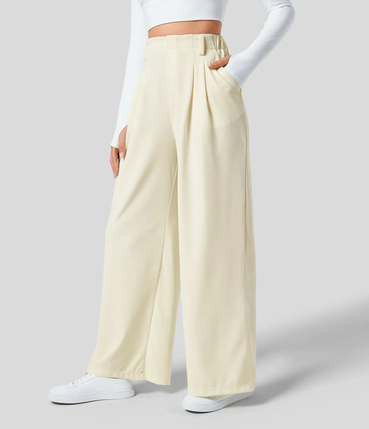 Sophie | Chique High-Waisted Broek met Wijde Pijpen voor Dames 8