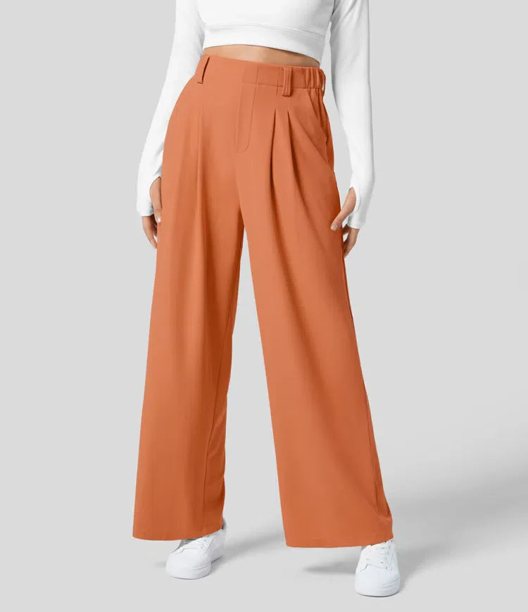 Sophie | Chique High-Waisted Broek met Wijde Pijpen voor Dames 9