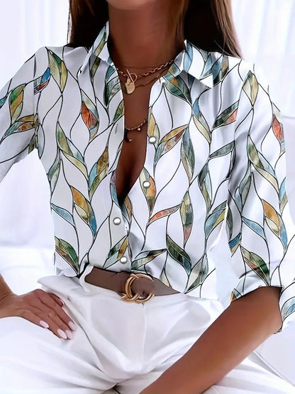 Sophie | Elegante Dames Blouse met Uniek Patroon voor Frisse Dagen 2