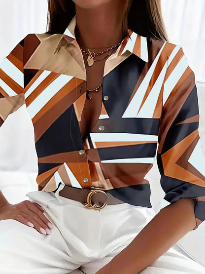 Sophie | Elegante Dames Blouse met Uniek Patroon voor Frisse Dagen 8