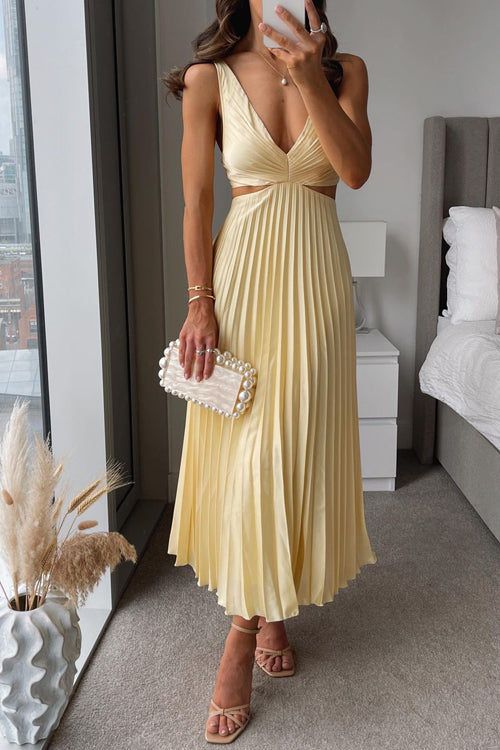 Sophie | Elegante Midi Jurk met Geplooide Rok voor Dames 0