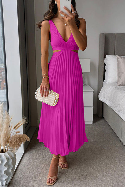 Sophie | Elegante Midi Jurk met Geplooide Rok voor Dames 5