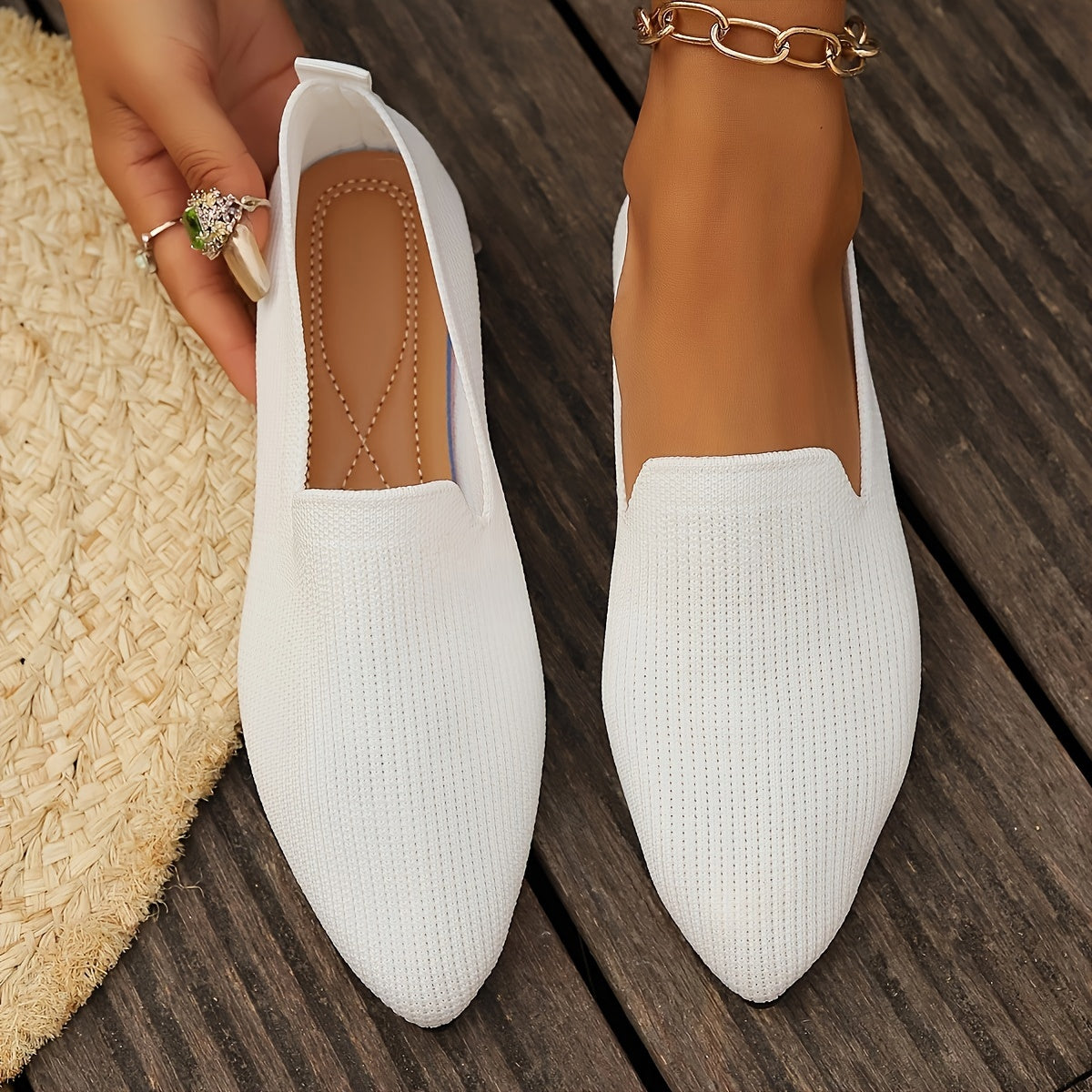 Sophie | Gebreide Platte Damesschoenen met Zachte Demping 2
