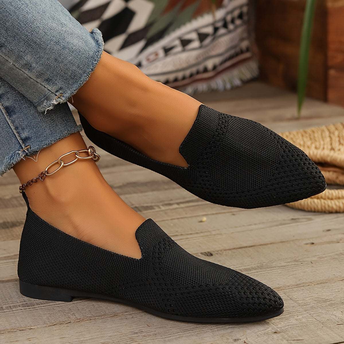 Sophie | Gebreide Platte Damesschoenen met Zachte Demping 5
