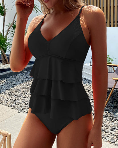 Sophie | Gelaagde Tankini voor Dames met Elegante Top en Regular Broekje in Grote Maten 3