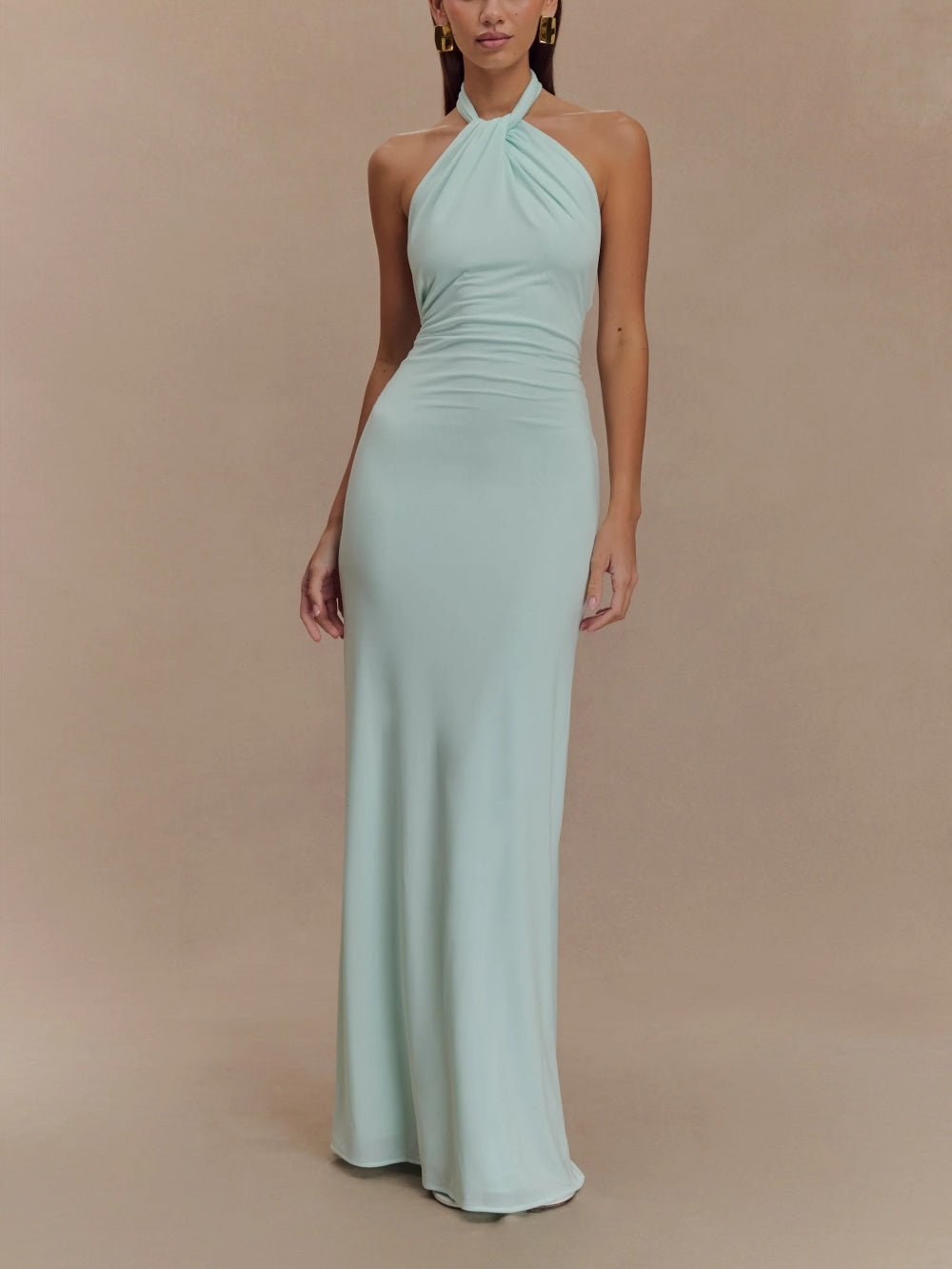 Sophie | Halter Maxi Jurk met Open Rug voor Dames 0