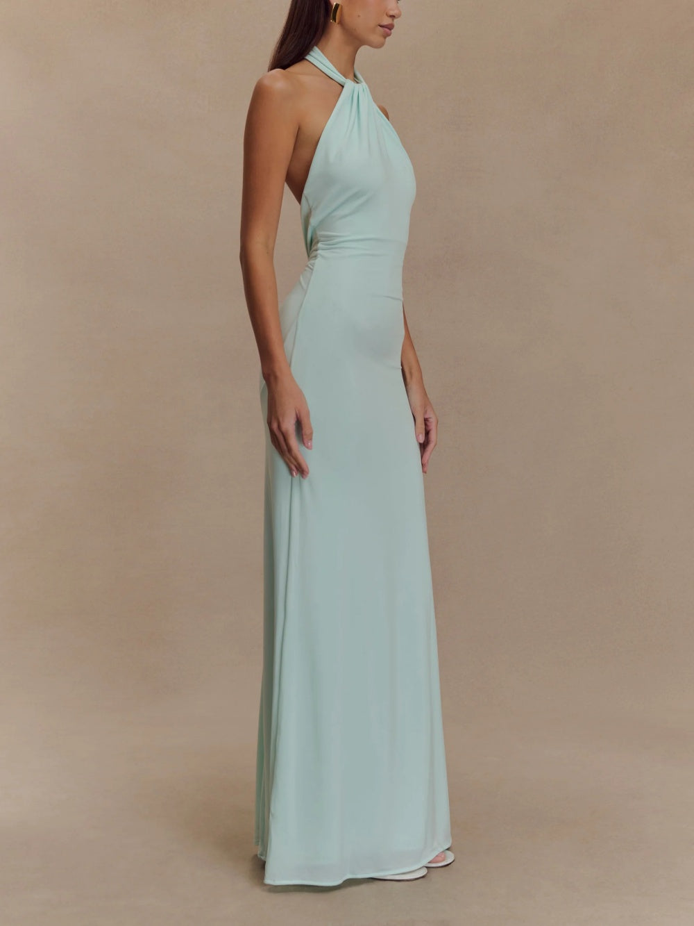 Sophie | Halter Maxi Jurk met Open Rug voor Dames 2