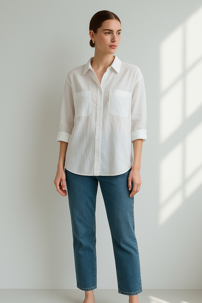 Sophie | Lange Oversize Blouse met Lange Mouwen voor Dames 0