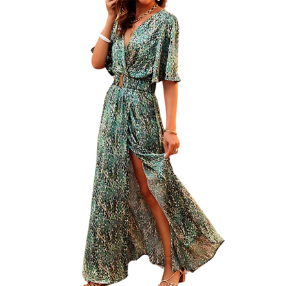 Sophie | Lange Zomerjurk Dames met Hoge Split en Boho Stijl 5